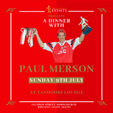 A dinner with Paul Merson.